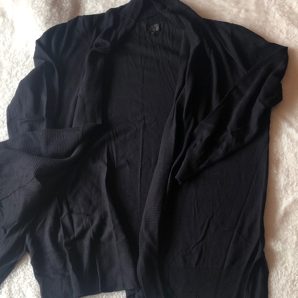 Worthington Black Open Cardigan Sweater